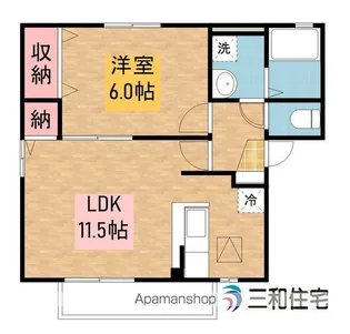 C.F HEIGHTS J【1階】の間取り